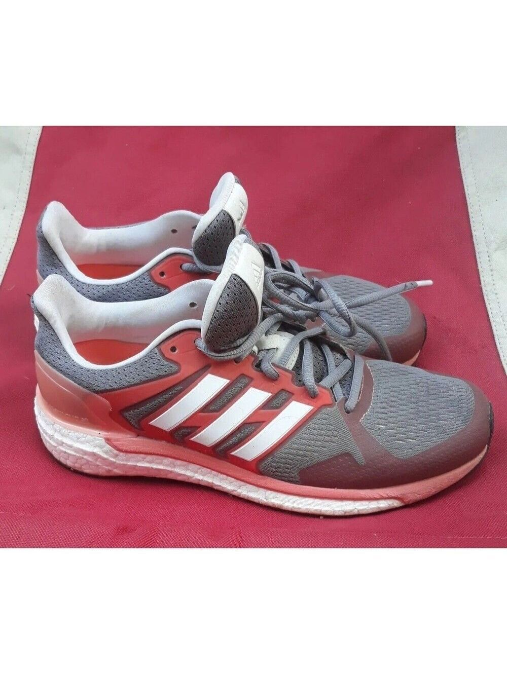ADIDAS SHOES WOMENS SUPERNOVA Continental RUN TRAINING Gray Orange Size 7.5